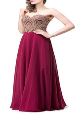Red Patchwork Bandeau Off Shoulder Draped Elegant Evening Party Maxi Dress