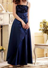Royal Blue Patchwork Spaghetti Strap Sashes Off Shoulder Backless Elegant Party Maxi Dress