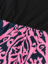 Casual Round Neck Printed Sleeveless Swing Maxi Dress