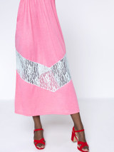Casual Patchwork Hollow Out Swing Plus Size Maxi Dress