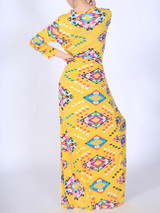 Casual V-Neck Geometric Printed Remarkable Maxi Dress