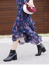 Casual Spaghetti Strap Tiered Printed Chiffon Maxi Dress