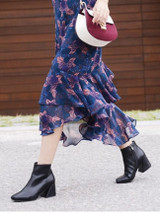 Casual Spaghetti Strap Tiered Printed Chiffon Maxi Dress
