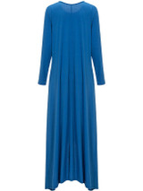 Casual Loose High-Low Round Neck Plain Maxi Dress