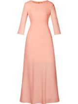 Casual Round Neck Plain Mermaid Maxi Dress Casual Round Neck Plain Mermaid Maxi Dress