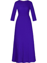 Casual Round Neck Plain Mermaid Maxi Dress Casual Round Neck Plain Mermaid Maxi Dress