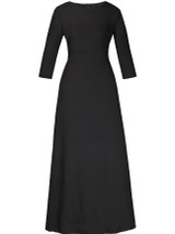 Casual Round Neck Plain Mermaid Maxi Dress Casual Round Neck Plain Mermaid Maxi Dress