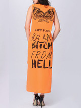Casual Round Neck Trendy Printed High-Low Maxi Dress