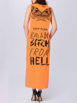 Casual Round Neck Trendy Printed High-Low Maxi Dress