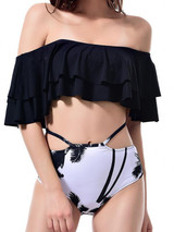 Falbala Off-the-shoulder Bikinis Swimwear