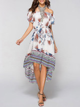 Off-the-shoulder Bohemia Midi Dress