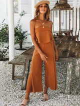 Off Shoulder Solid Falbala Bohemia Jumpsuits