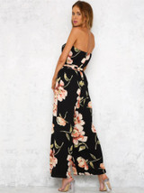 Bohemia Floral Off Shoulder Wide Leg Jumpsuits