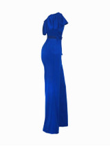Casual Off Shoulder Flounce Plain Wide-Leg Jumpsuit Casual Off Shoulder Flounce Plain Wide-Leg Jumpsuit