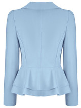 Casual Office Peplum Notch Lapel Single Button Solid Blazer