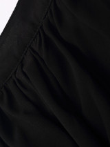 Casual Hollow Out Plain Cape Sleeve Dramatic Off Shoulder Blouse