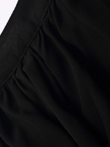 Casual Hollow Out Plain Cape Sleeve Dramatic Off Shoulder Blouse