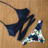 Casual Bikinis Set Push Up Women Swimsuit Sexy Floral Bathing Suit