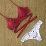 Casual Bikinis Set Push Up Women Swimsuit Sexy Floral Bathing Suit