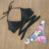 Casual Bikinis Set Push Up Women Swimsuit Sexy Floral Bathing Suit