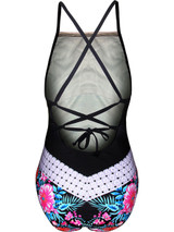 Spaghetti Strap Lace-Up Floral Printed One Piece