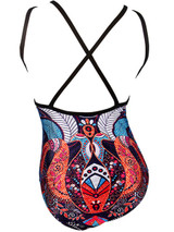 Spaghetti Strap X-Back Printed One Piece