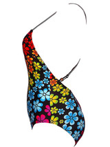 Casual X-Back Spaghetti Strap Awesome Floral Printed One Piece