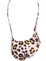 Casual Spaghetti Strap Backless Leopard Printed One Piece