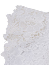Casual Deep V-Neck Decorative Lace Back Hole Plain One Piece