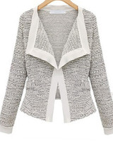 Lapel Contrast Trim Blazer