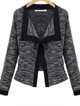 Lapel Contrast Trim Blazer