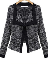 Lapel Contrast Trim Blazer