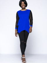 Casual Asymmetric Hem Patchwork Hollow Out Plus Size Blouse Casual Asymmetric Hem Patchwork Hollow Out Plus Size Blouse