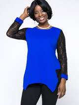 Casual Asymmetric Hem Patchwork Hollow Out Plus Size Blouse Casual Asymmetric Hem Patchwork Hollow Out Plus Size Blouse