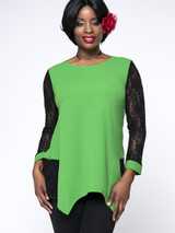 Casual Asymmetric Hem Patchwork Hollow Out Plus Size Blouse Casual Asymmetric Hem Patchwork Hollow Out Plus Size Blouse