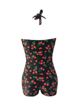 Casual Halter Fruit Printed Plus Size One Piece