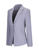 Casual Formal Notch Lapel Single Button Plain Plus Size Blazer