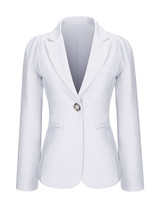 Casual Single Button Notch Lapel Plain Plus Size Puff Sleeve Plus Size Blazer