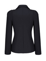Casual Single Button Notch Lapel Plain Plus Size Puff Sleeve Plus Size Blazer