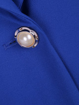 Casual Single Button Notch Lapel Plain Plus Size Puff Sleeve Plus Size Blazer