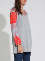 Casual Loose Round Neck Striped Striped Plus Size T-Shirt Casual Loose Round Neck Striped Striped Plus Size T-Shirt
