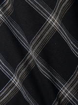 Casual Pockets Crew Neck Dacron Plaid Shift-dress