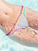 Sexy Knitting Colored Crochet Two-Pieces Bikini Swimwear