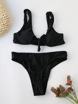 Sexy Knot Solid Bikinis Swimwear