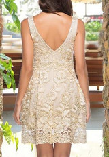 Apricot Embroidery Lace Pleated Shoulder-Straps Tutu Homecoming Party Sweet Cute Midi Dress Apricot Embroidery Lace Pleated Shoulder-Straps Tutu Homecoming Party Sweet Cute Midi Dress