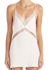 Casual White Patchwork Lace Condole Belt Backless V-neck Mini Dress