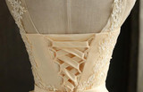 Casual Patchwork Lace Grenadine Bow Bridesmaid Homecoming Party Round Neck Mini Dress
