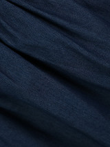 Casual Spaghetti Strap Lace-Up Plain Denim Skater Dress