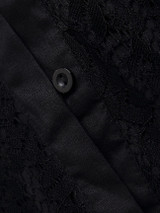Casual Lace Patchwork Plain Alluring Lapel Skater-dress