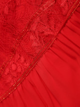 Casual V Neck Lace Hollow Out Lace Plain Skater-dress Casual V Neck Lace Hollow Out Lace Plain Skater-dress